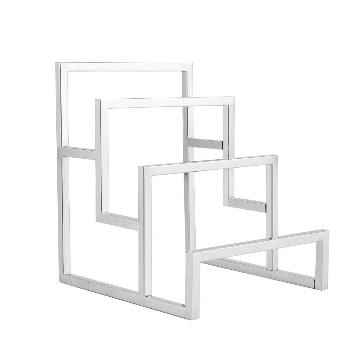 Chrome Clutch Purse Display Stand 3 Steps Clutch Handbag Holder Purs