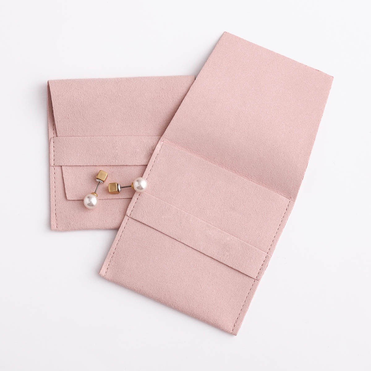 custom microfiber pouch microfiber jewelry pouch microfiber pouch Microfiber Jewelry Pouch Luxury Small Jewelry Gift Bag Necklace Earrings Rings Package with Band, Pink YIFU DISPLAY