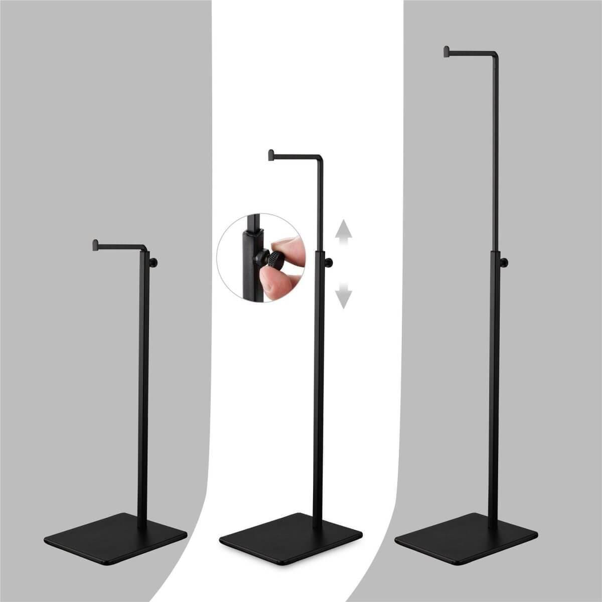 Black Handbag Stand Handbag Display Stand Purse Display Stand Set of 2 Adjustable Height Black Purse Display Stand YIFU DISPLAY