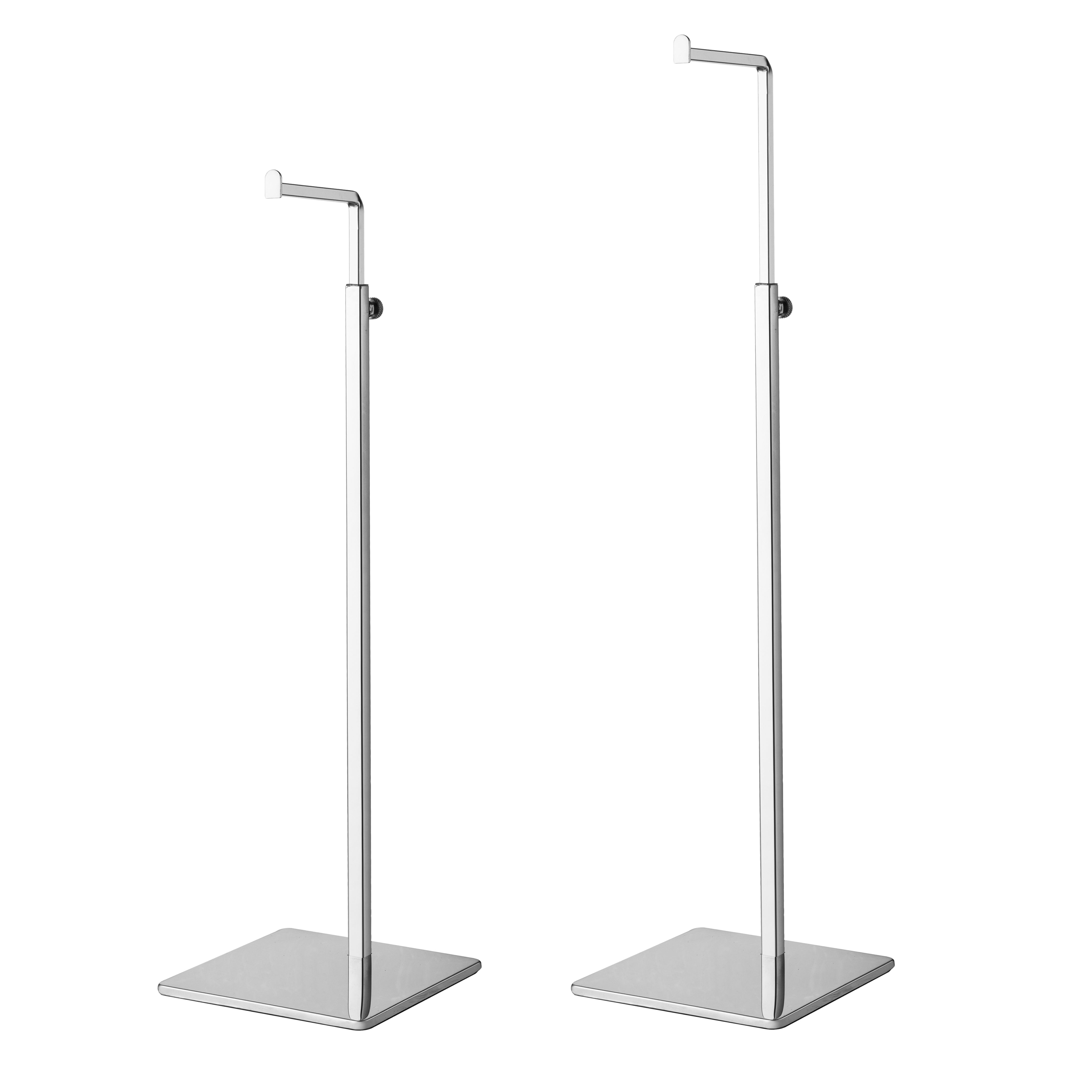Elitnus 2 Pack Polished Silver Chrome Purse Display Stand - Adjustable Height Handbag Stand