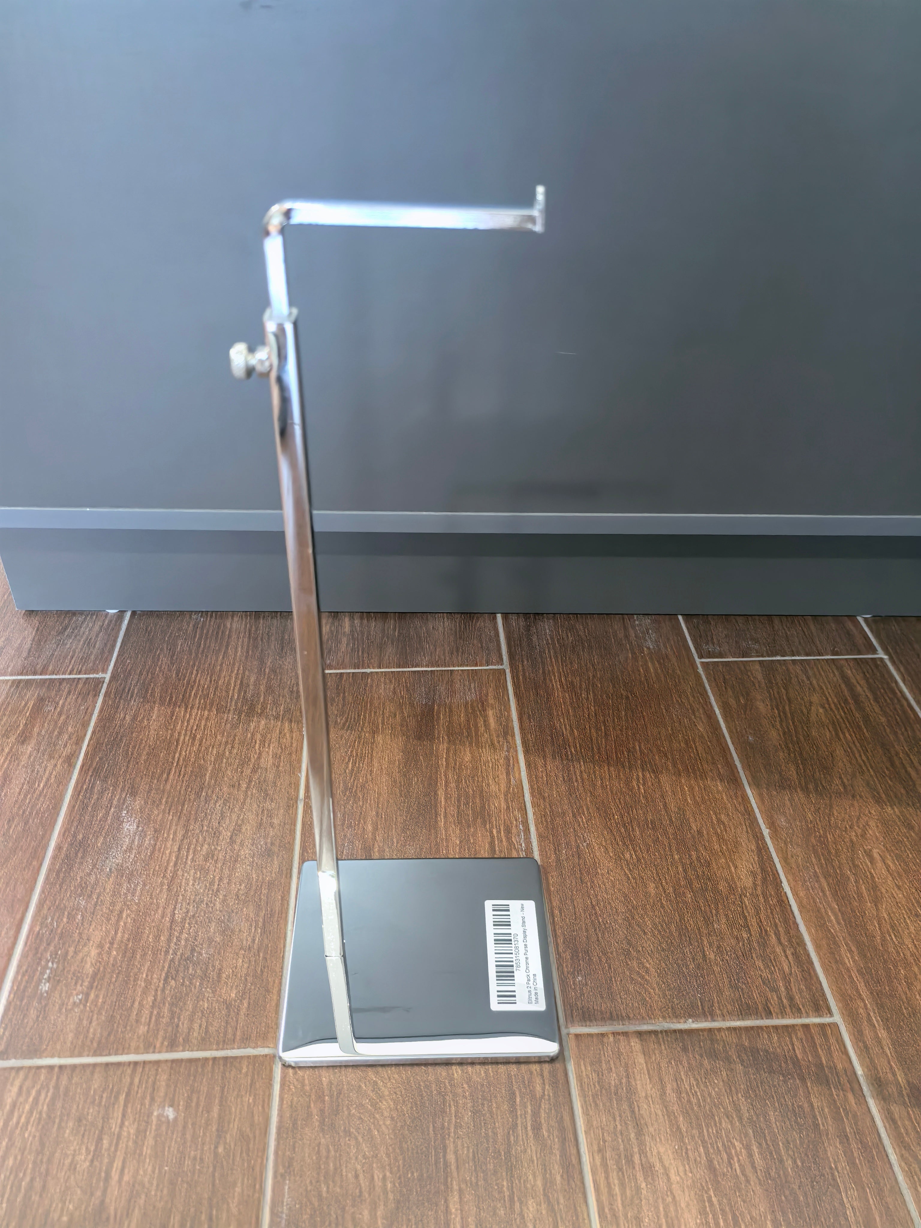 Elitnus 2 Pack Polished Silver Chrome Purse Display Stand - Adjustable Height Handbag Stand