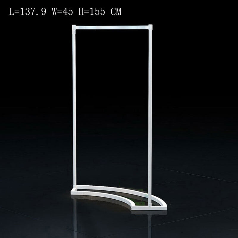 Clothing Shop Display Rack Floor Standing Clothes Rack Gantry Rack Curved Side Hanging