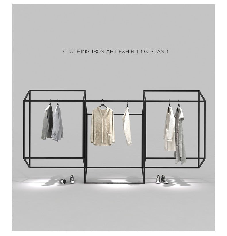 Clothes Rack Display Shelf Minimalist Display Shelf Floor to