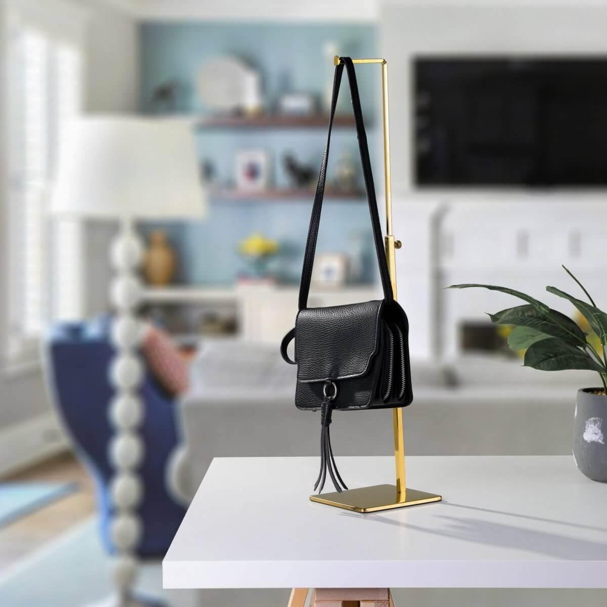 Display Racks For Purses Gold Purse Display Stand - Retail Purse Stands for Display. – YIFU DISPLAY