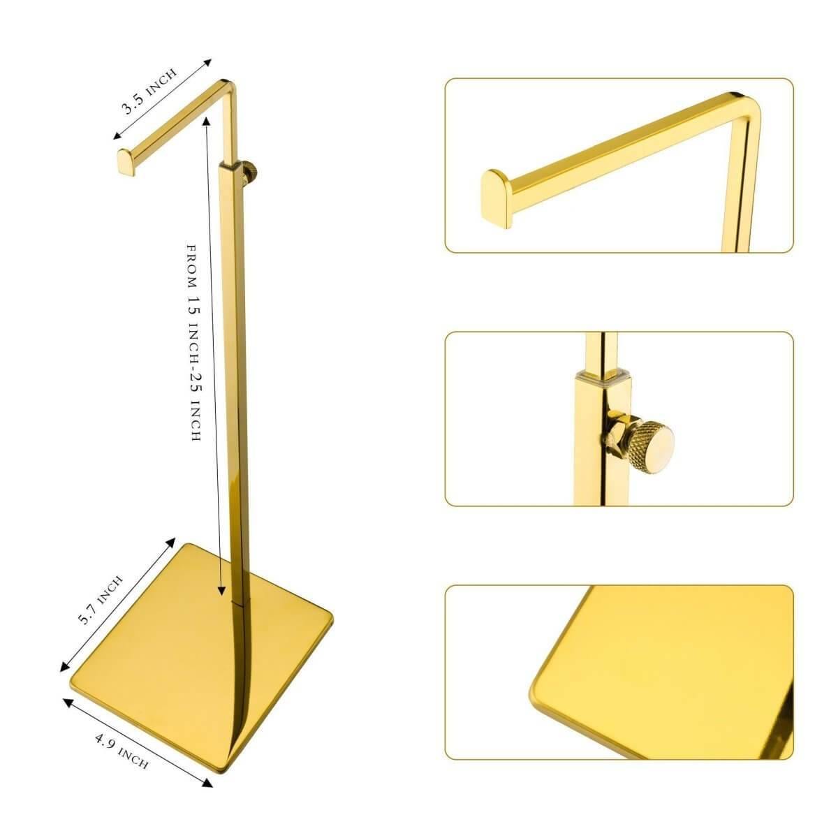 4 Pcs Gold Purse Display Stand Stainless Steel Handbag Display Stand Rack  Adjust | eBay