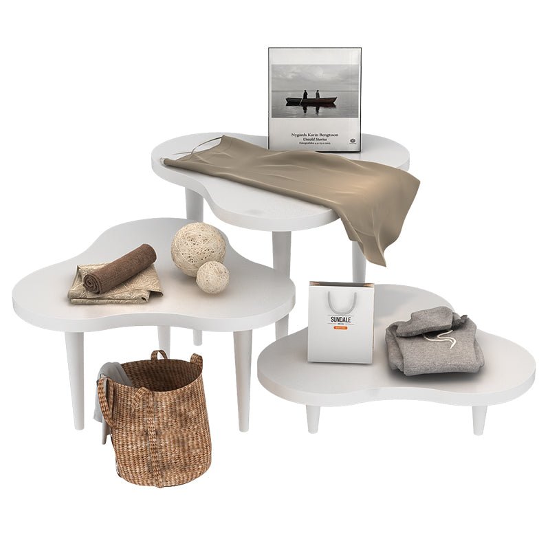 Single White Center Island Display Table with Floor Standing for Creat ...
