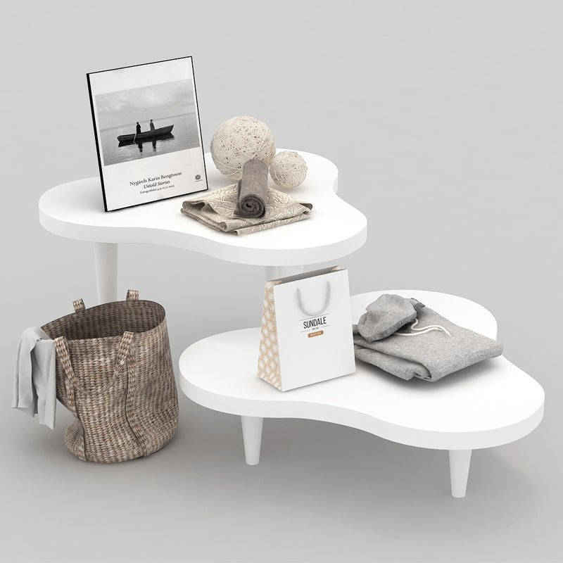 Single White Center Island Display Table with Floor Standing for Creat ...