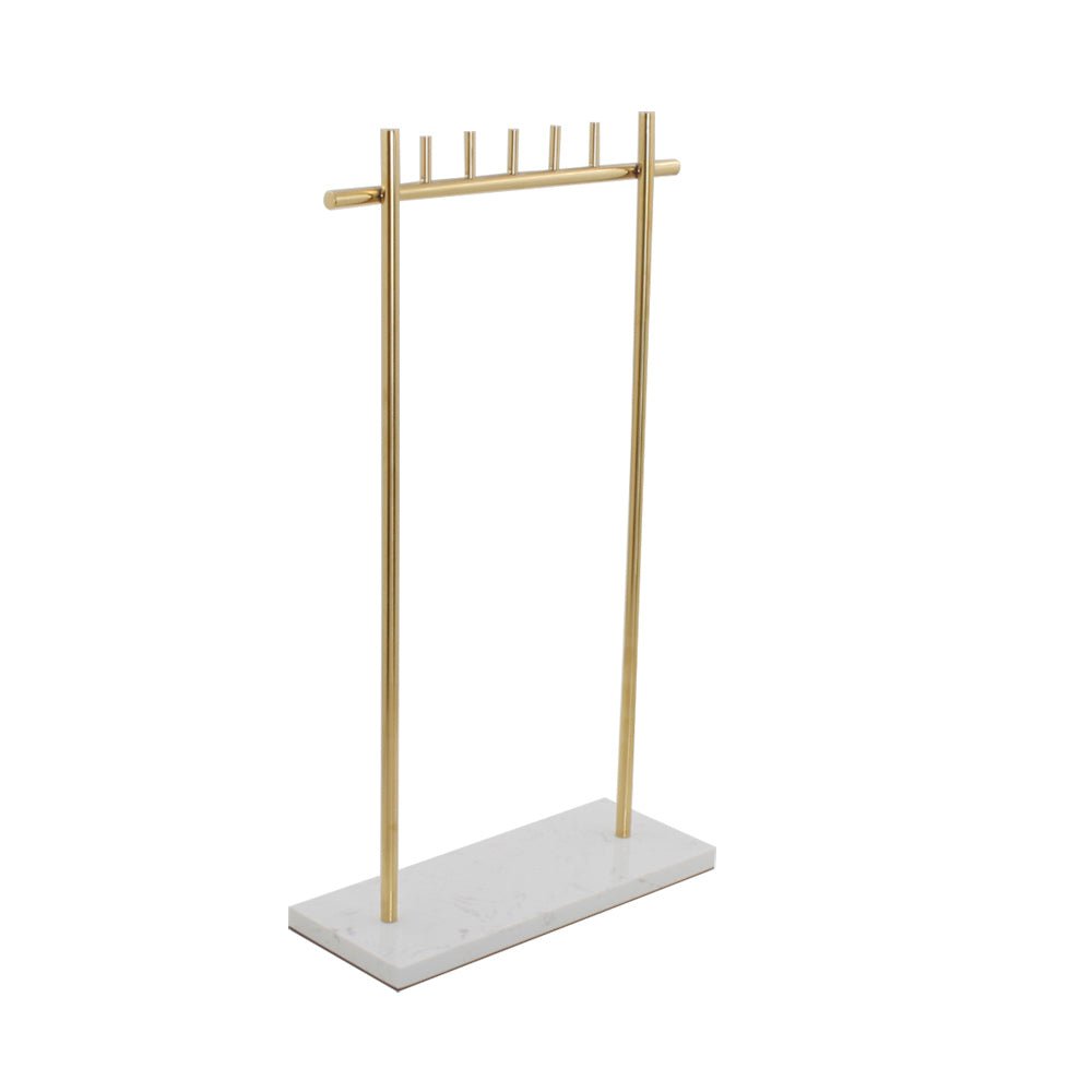 hanging jewelry organizer display Necklace Display Stand tall t bar necklace stand Two Pieces Gold Necklace Display Stand - Hanging Jewelry Organizer Display YIFU DISPLAY