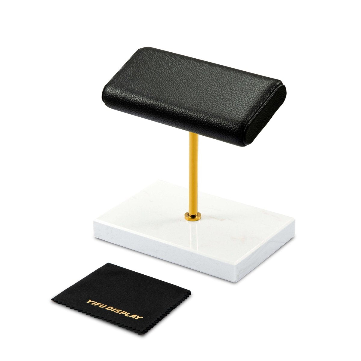 watch display stand watch stand Watch Display Stand - Dual Leather Watch Holder Stand with Marble Base YIFU DISPLAY